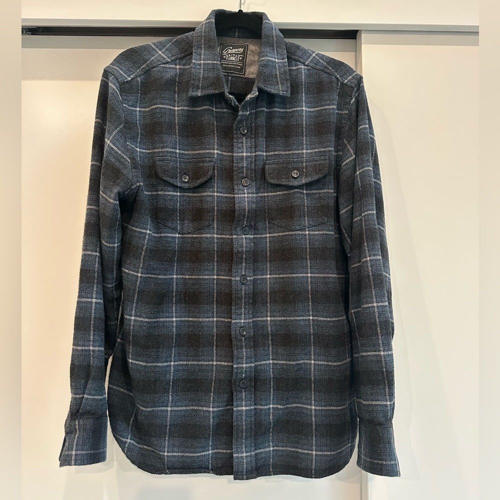 Grayers Navy Brushed Plaid Flannel